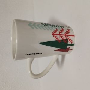 STARBUCKS CHRISTMAS TREE CERAMIC MUG 16 OZ